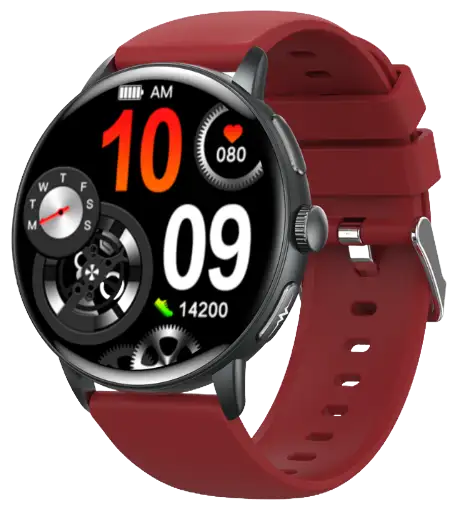 ET473 · AI ECG Bluetooth Calling Smartwatch — black health monitoring smartwatch, front view, VitalWatch Tech OEM/ODM manufacturer